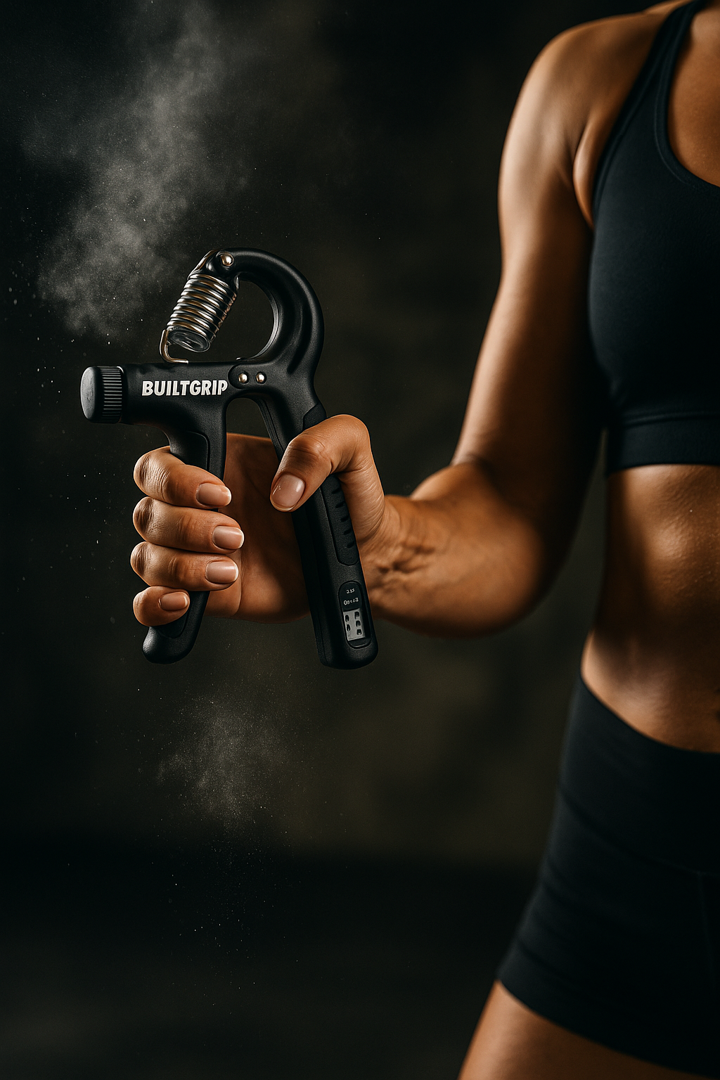 BuiltGrip - Adjustable Grip Trainer with Rep Counter