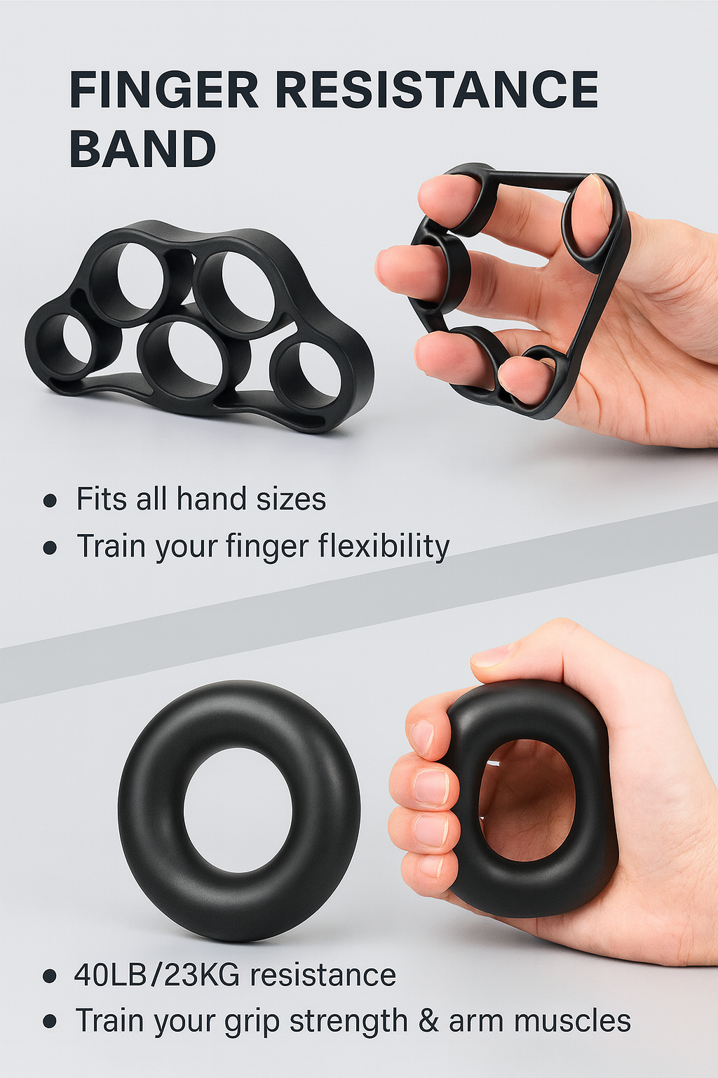 BuiltGrip - Adjustable Grip Trainer with Rep Counter